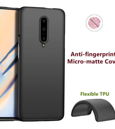For OnePlus 7 Pro GM1910 GM1911 GM1913 GM1915 GM1917 Slim Fit Flexible TPU Soft Silicone Cell Phone Case with Non-Slip Micro-frosted Matte Finish Grip Coating Anti-scratch Back Cover Skin